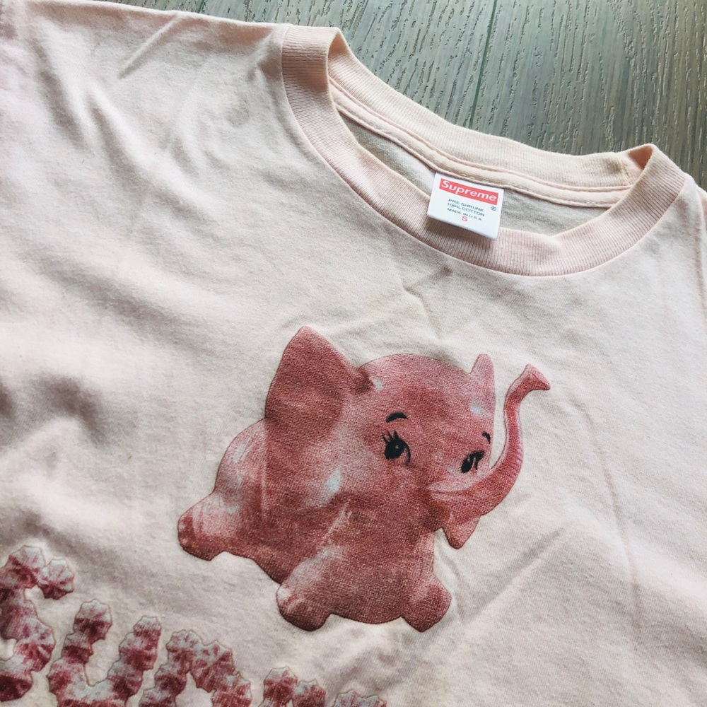 Supreme Elephant Graphic Tee in Pink
